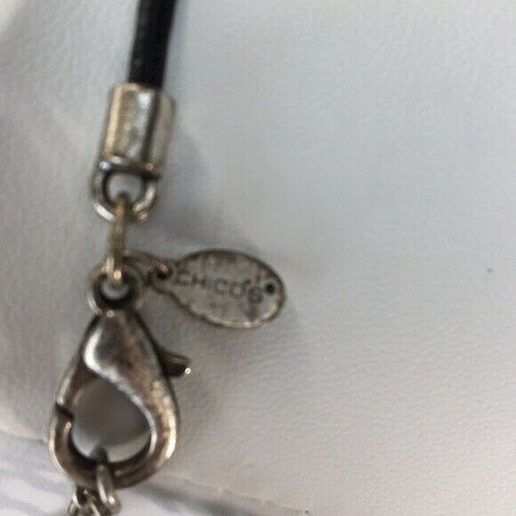 Chico’s Necklace Funky Geometric Mixed Metal Hammered Articulated Statement - Picture 6 of 9